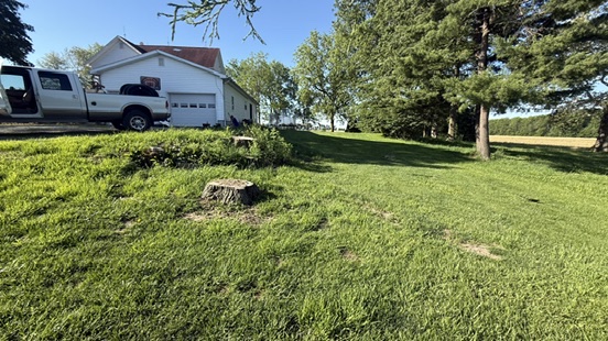 Yard Void Fill and Topsoil Grading Project before photo 2